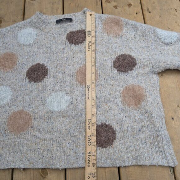 Oui Women's Alpaca Wool Blend Polka Dot Knitted Pullover Sweater Size 8 - Picture 11 of 12